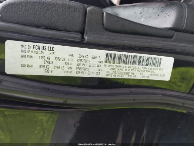 1C4RJFAG6GC303862 Jeep Grand Cherokee Laredo