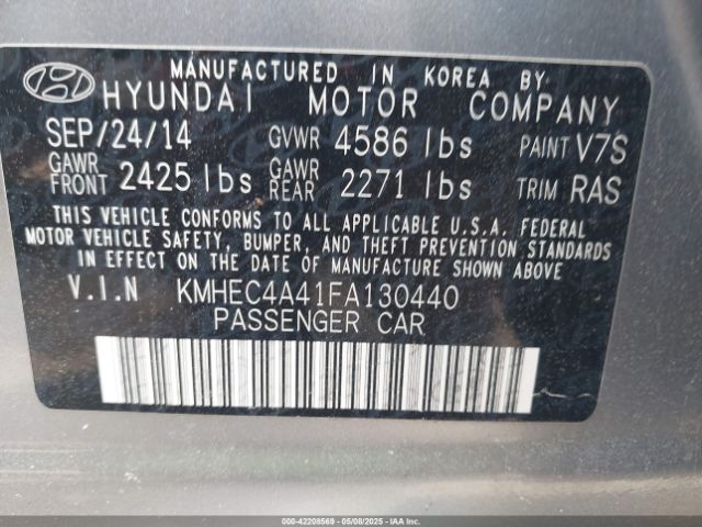 KMHEC4A41FA130440 Hyundai SONATA HYBRID