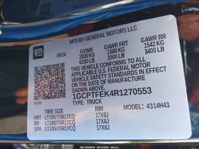 1GCPTFEK4R1270553 Chevrolet l3b