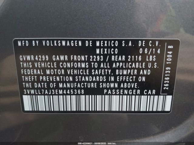 3VWLL7AJ3EM445368 Volkswagen Jetta 2.0l Tdi