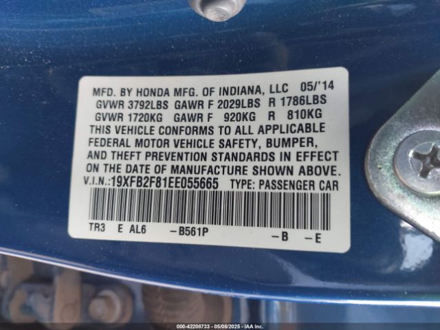 19XFB2F81EE055665 Honda CIVIC EX