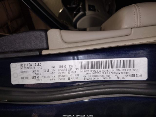 1C4RJFBG8GC415366 Jeep Grand Cherokee Limited