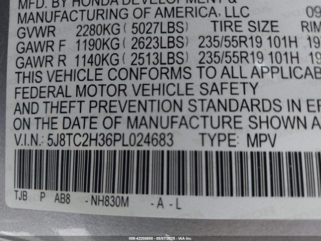 2023 ACURA RDX 5J8TC2H36PL024683 Photo 8