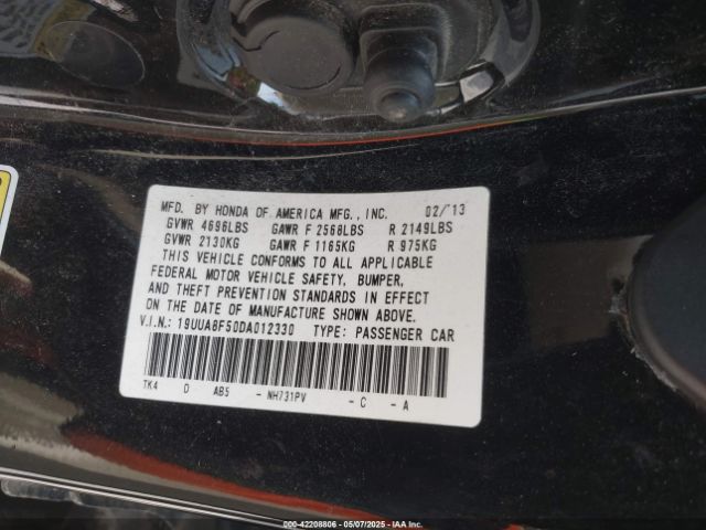 2013 ACURA TL 19UUA8F50DA012330 Photo 8
