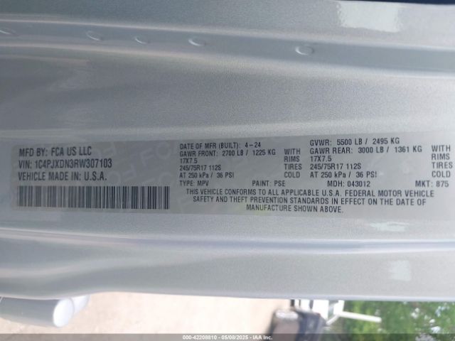 2024 JEEP WRANGLER 1C4PJXDN3RW307103 Photo 8