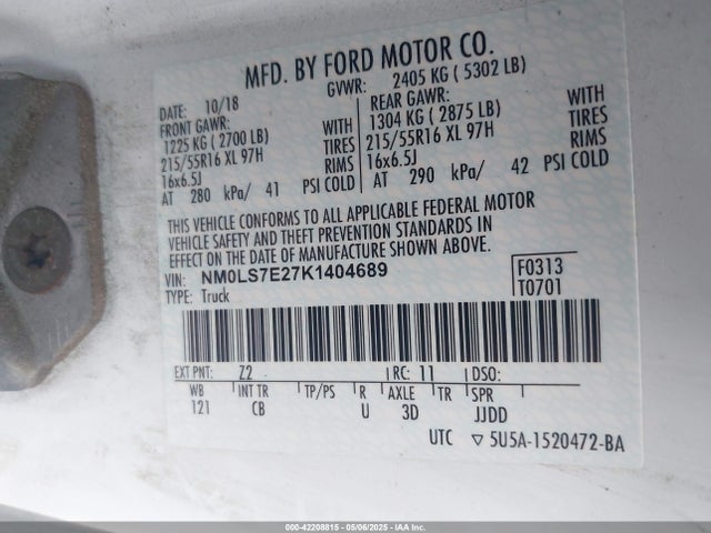 NM0LS7E27K1404689 Ford Transit Connect Xl