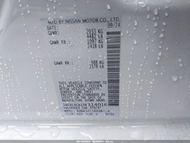 1N4BL4CW1SN314016 Nissan Altima Sr Awd