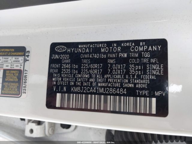 2021 HYUNDAI TUCSON KM8J2CA41MU286484 Photo 8