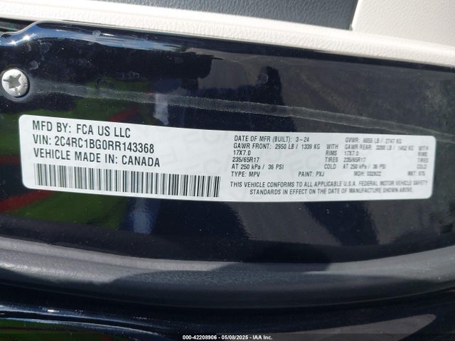Chrysler Pacifica Touring L 2024 2C4RC1BG0RR143368 Image 9