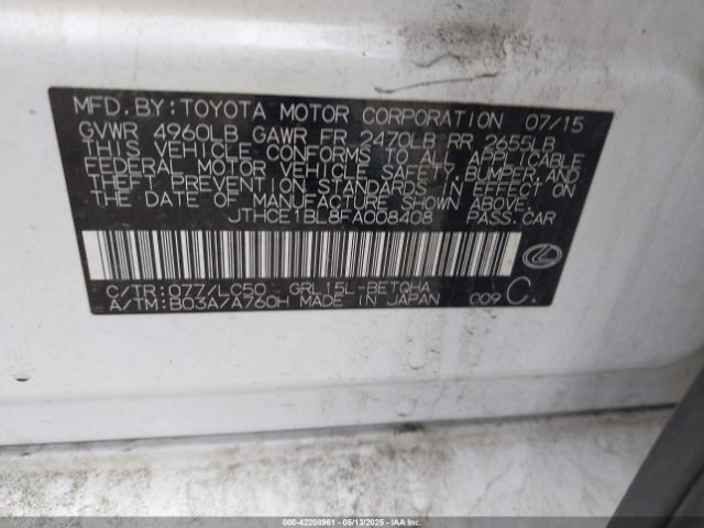 2015 LEXUS GS 350 JTHCE1BL8FA008408 Photo 8