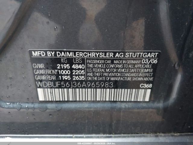2006 MERCEDES-BENZ E 350 WDBUF56J36A965983 Photo 8