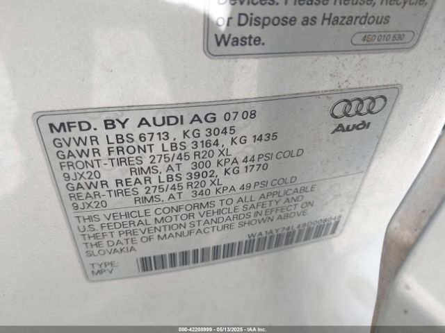 2009 AUDI Q7 WA1AY74L49D008046 Photo 8