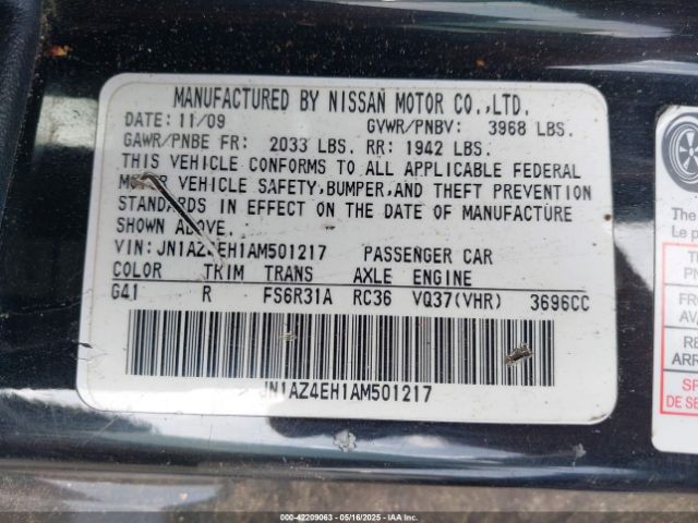 2010 NISSAN 370Z JN1AZ4EH1AM501217 Photo 8