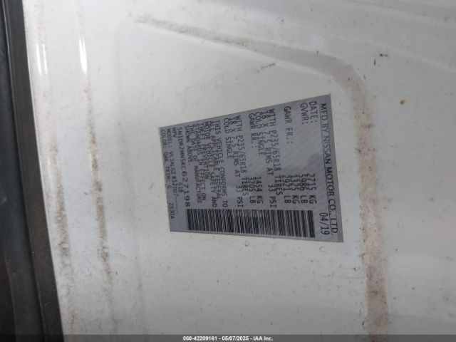 5N1DR2MN5KC627198 Nissan Pathfinder Sl