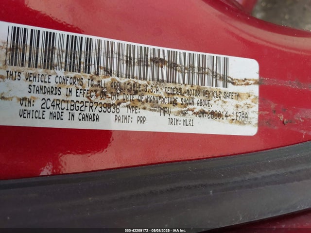 2C4RC1BG2FR739836 Chrysler Town & Country Touring