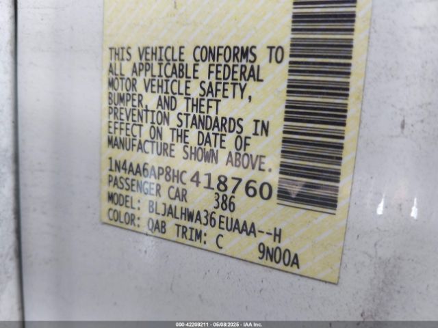 2017 NISSAN MAXIMA 1N4AA6AP8HC418760 Photo 8