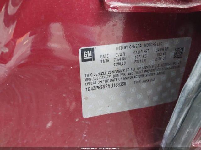 1G4ZP5SS2HU163330 Buick Lacrosse Essence