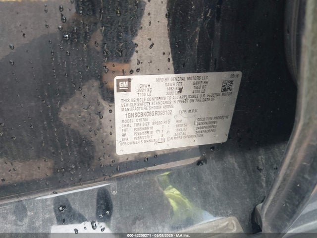 Chevrolet Tahoe Lt 2016 1GNSCBKC8GR393102 Image 9