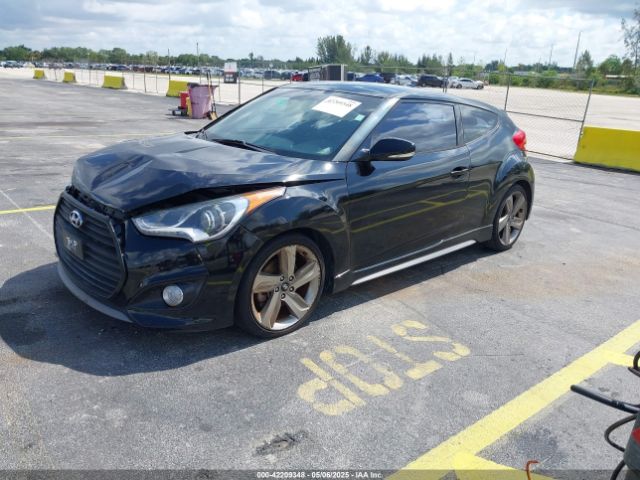KMHTC6AE5EU185501 Hyundai Veloster Turbo W/black
