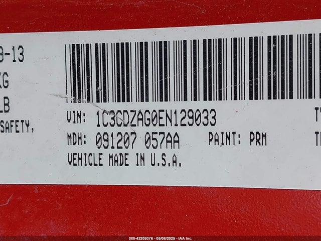 Dodge AVENGER SE 2014 1C3CDZAG0EN129033 Image 9