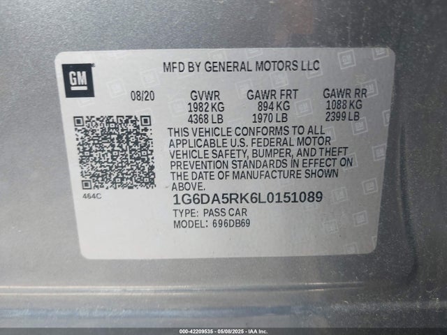 2020 CADILLAC CT4 1G6DA5RK6L0151089 Photo 8