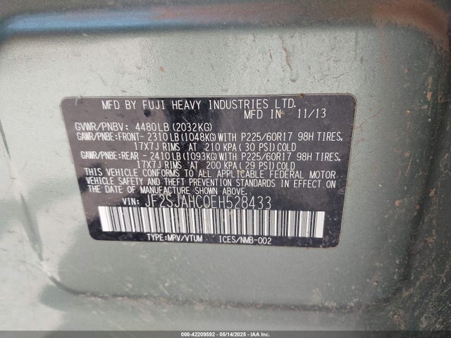 JF2SJAHC0EH528433 Subaru Forester 2.5i Limited