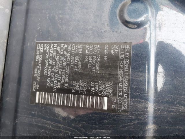 KNMAT2MT5FP588621 Nissan ROGUE S
