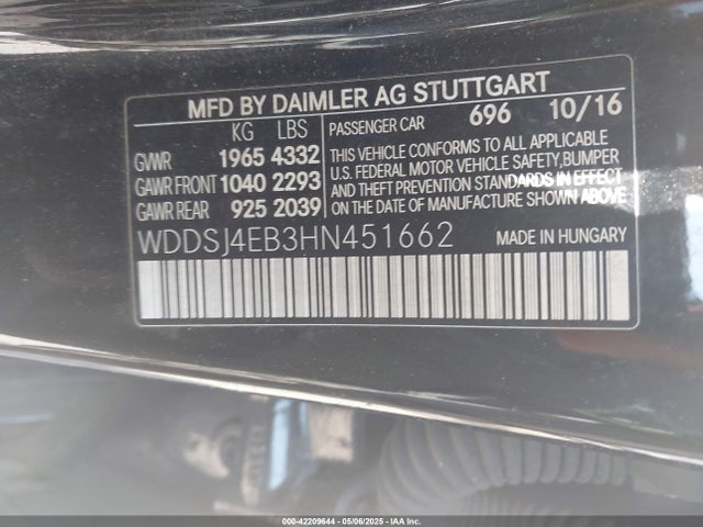 Mercedes-Benz CLA 250 2017 WDDSJ4EB3HN451662 Image 9