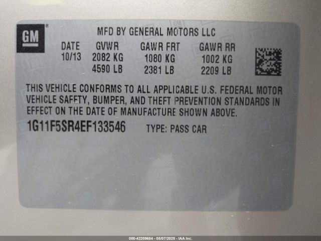 1G11F5SR4EF133546 Chevrolet luk - di, alum, bas, ecotec