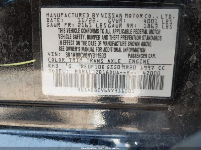 2022 NISSAN SENTRA 3N1AB8CV6NY311503 Photo 8