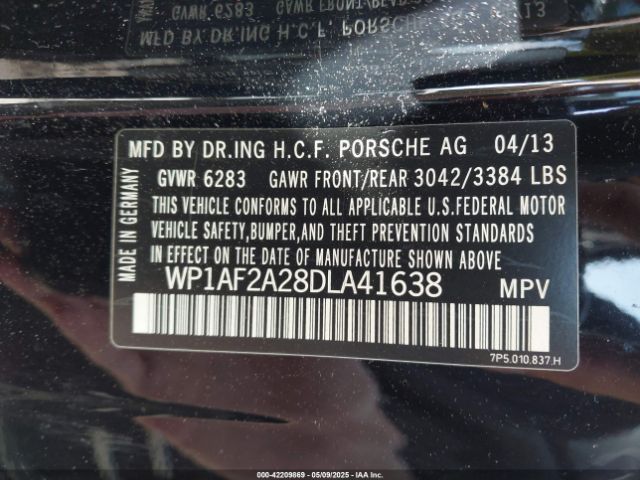 2013 PORSCHE CAYENNE WP1AF2A28DLA41638 Photo 8