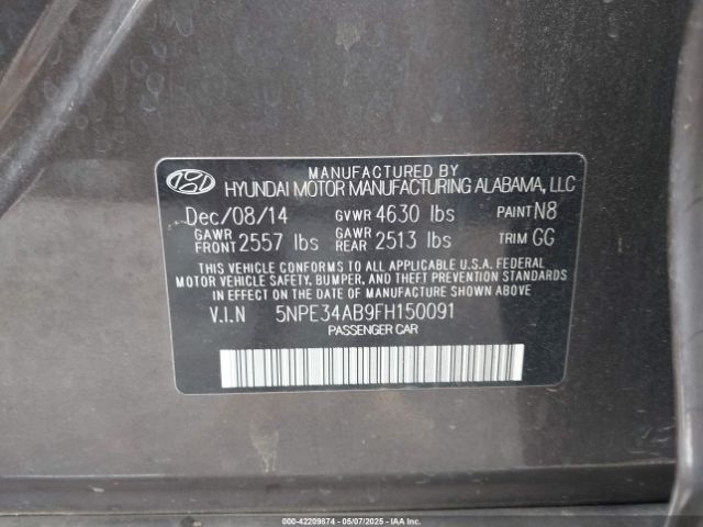 5NPE34AB9FH150091 Hyundai Sonata Limited 2.0t