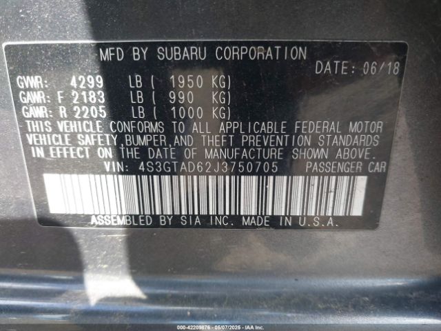 2018 SUBARU IMPREZA 4S3GTAD62J3750705 Photo 8