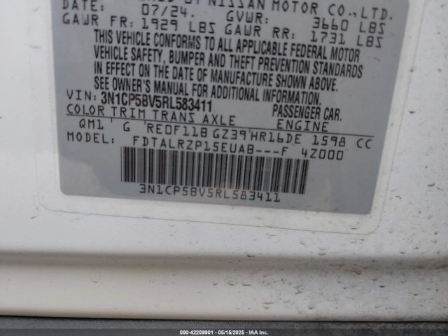 2024 NISSAN KICKS 3N1CP5BV5RL583411 Photo 8