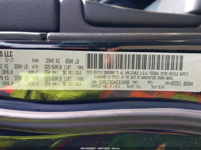 1C4RJFBG4HC918488 Jeep Grand Cherokee Limited 4x4