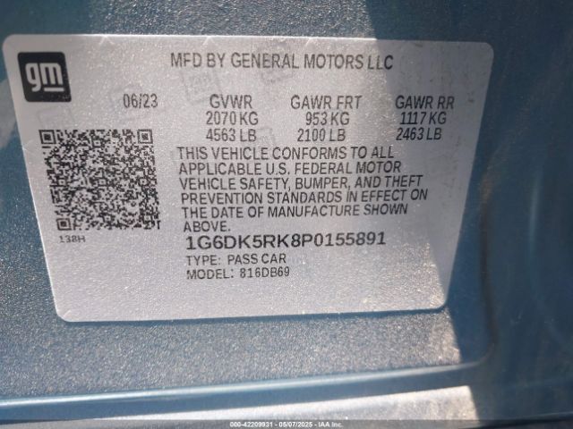 2023 CADILLAC CT4 1G6DK5RK8P0155891 Photo 8