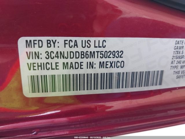3C4NJDDB6MT502932 Jeep Compass Trailhawk 4x4