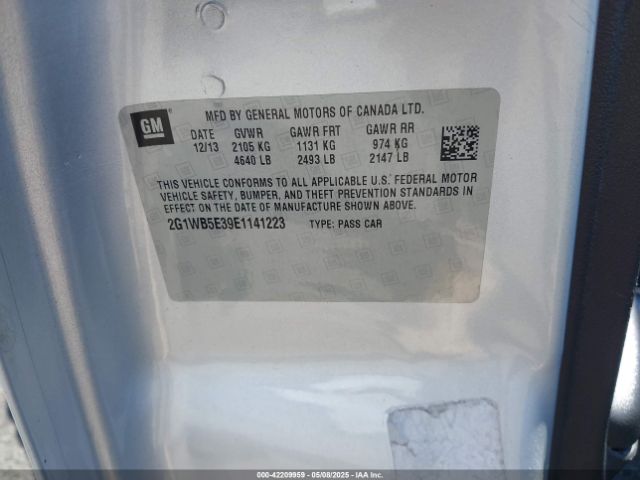 2G1WB5E39E1141223 Chevrolet Impala Limited Lt