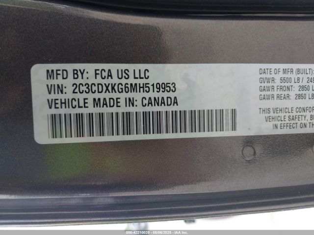 2021 DODGE CHARGER 2C3CDXKG6MH519953 Photo 8