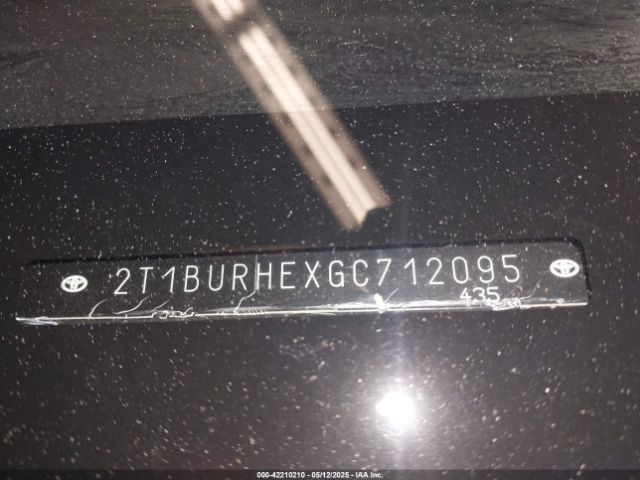 2T1BURHEXGC712095 Toyota COROLLA LE