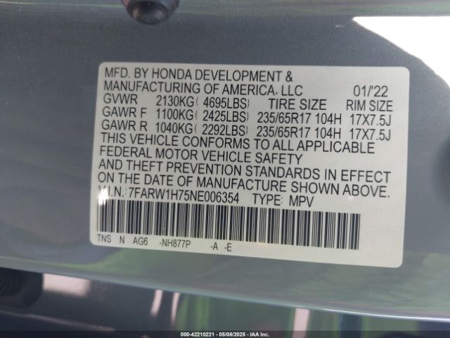 2022 HONDA CR-V 7FARW1H75NE006354 Photo 8