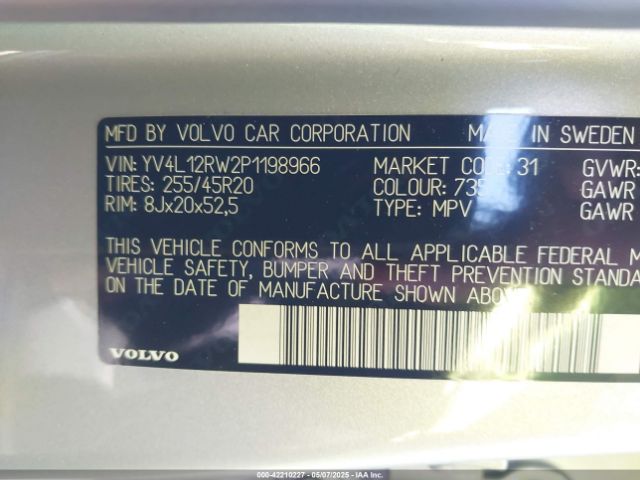 2023 VOLVO XC60 YV4L12RW2P1198966 Photo 8