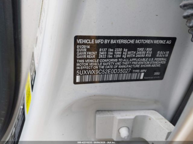 5UXWX9C52E0D35027 BMW X3 Xdrive28i