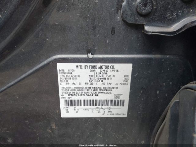 2FMPK3J92LBA94128 Ford EDGE SEL