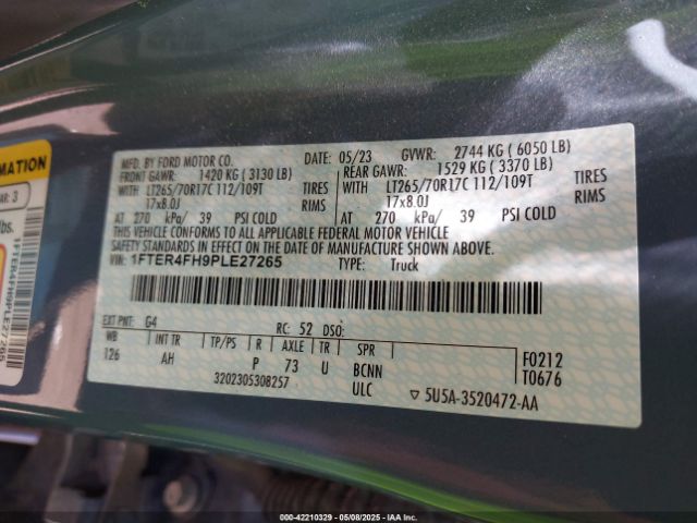 1FTER4FH9PLE27265 Ford tivct