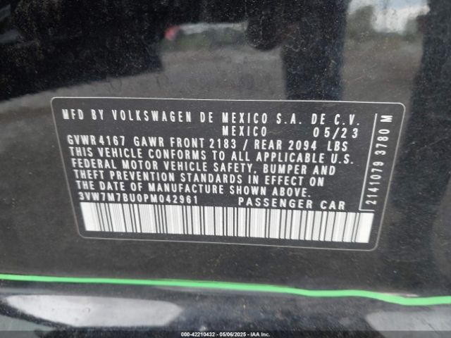 3VW7M7BU0PM042961 Volkswagen Jetta 1.5t Se