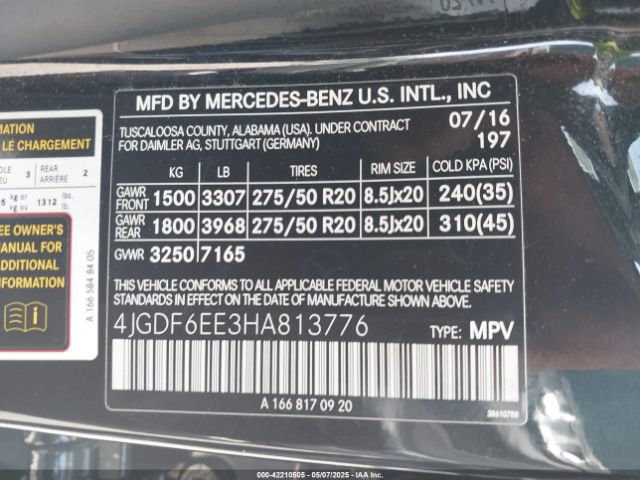 2017 MERCEDES-BENZ GLS 450 4JGDF6EE3HA813776 Photo 8