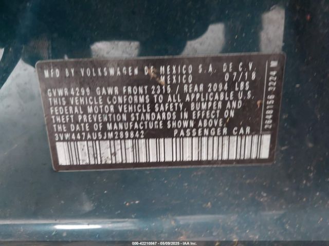 2018 VOLKSWAGEN GOLF GTI 3VW447AU5JM289842 Photo 8