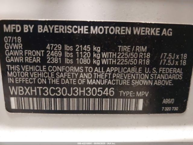 WBXHT3C30J3H30546 BMW X1 Xdrive28i