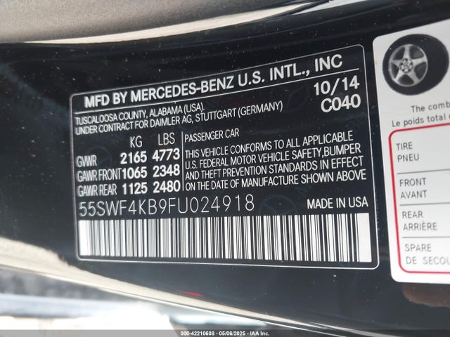 55SWF4KB9FU024918 Mercedes-Benz C 300 4matic/luxury 4matic/sport 4matic